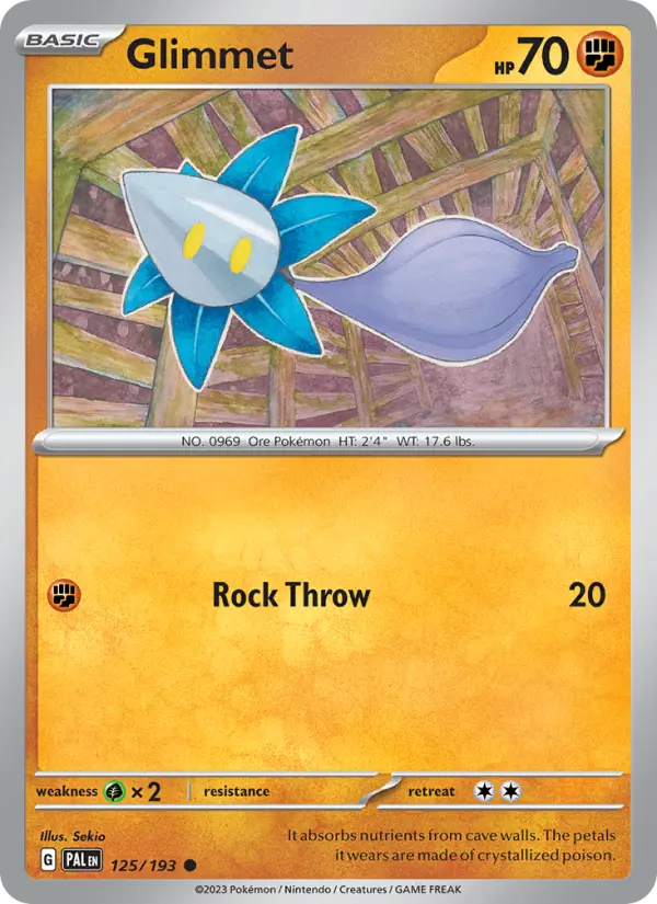 Glimmet Non-Foil 125/193 Paldea Evolved Pokémon Card