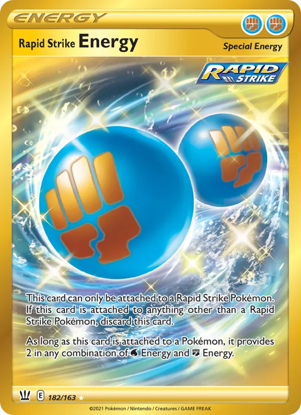 Rapid Strike Energy Holo 182/163 Battle Styles Pokémon Card