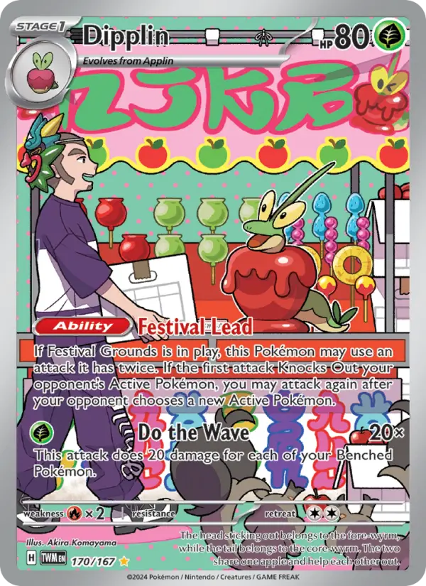 Dipplin Holo 170/167 Twilight Masquerade Pokémon Card