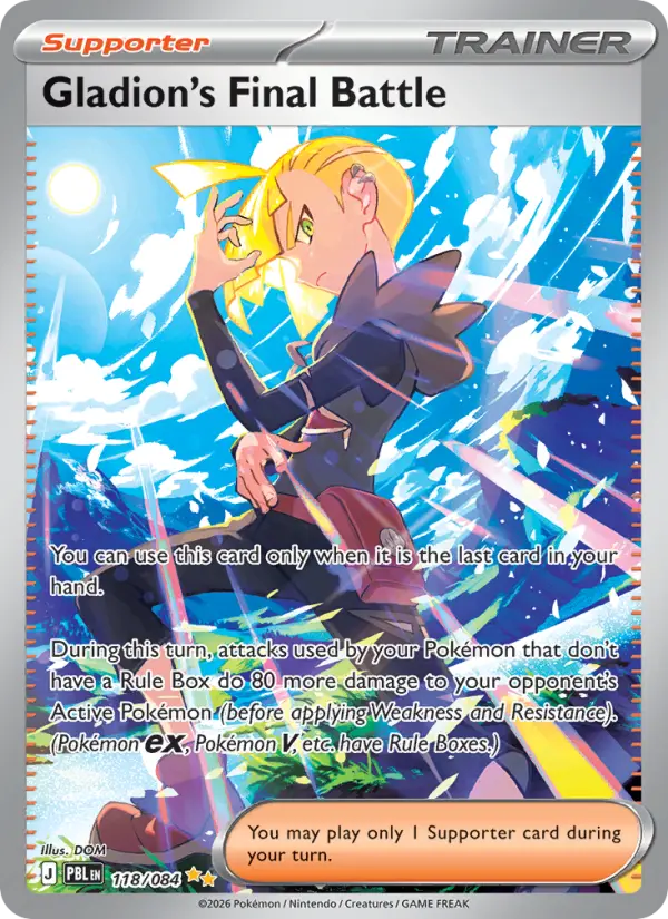 Gladion's Final Battle Holo 118/84 Pitch Black Pokémon Card