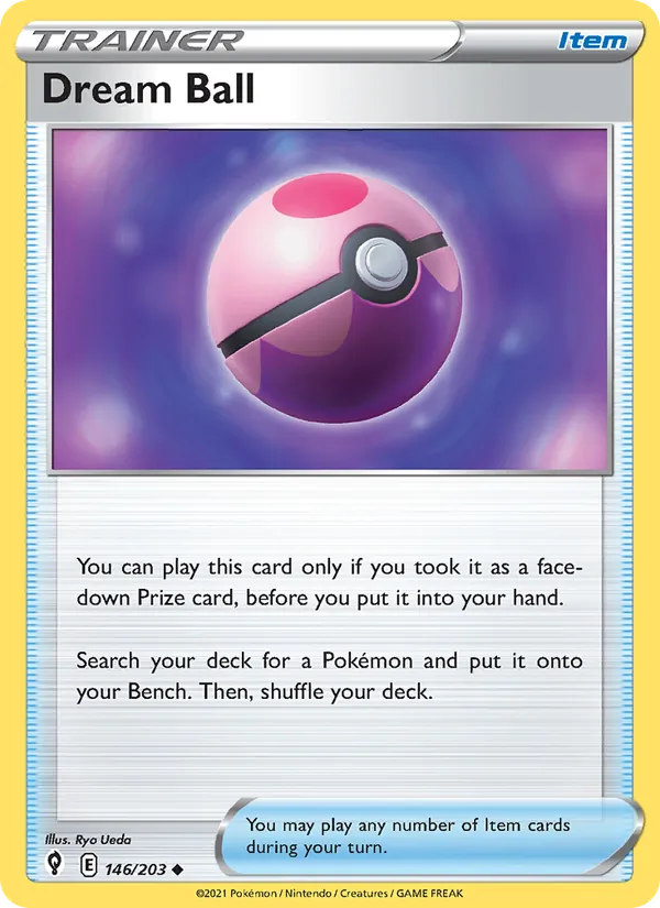 Dream Ball Reverse Holo 146/203 Evolving Skies Pokémon Card