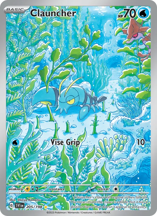 Clauncher Holo 205/198 Scarlet & Violet Pokémon Card