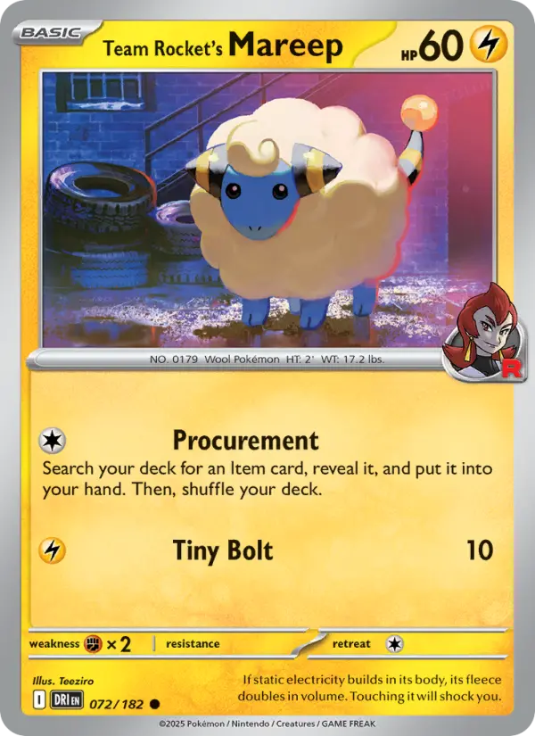 Team Rocket's Mareep (DRI) 072
