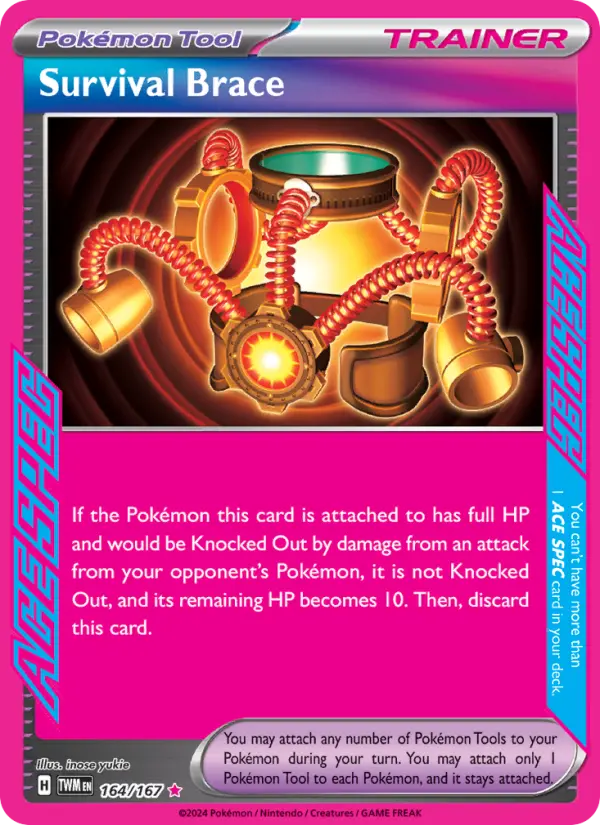 Survival Brace Holo 164/167 Twilight Masquerade Pokémon Card