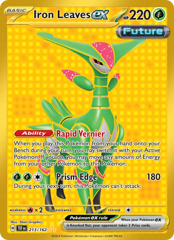 Iron Leaves ex Holo 213/162 Temporal Forces Pokémon Card