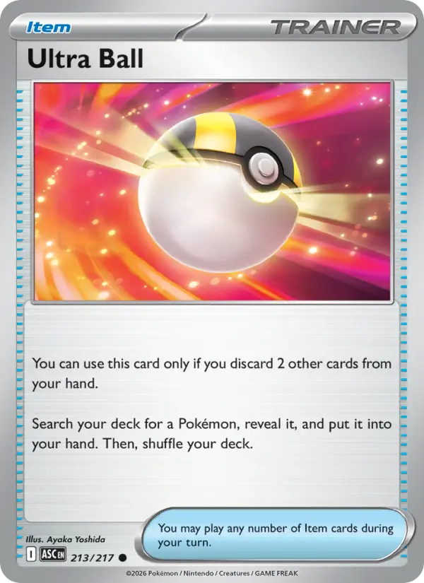 Ultra Ball Reverse Holo 213/217 Ascended Heroes Pokémon Card