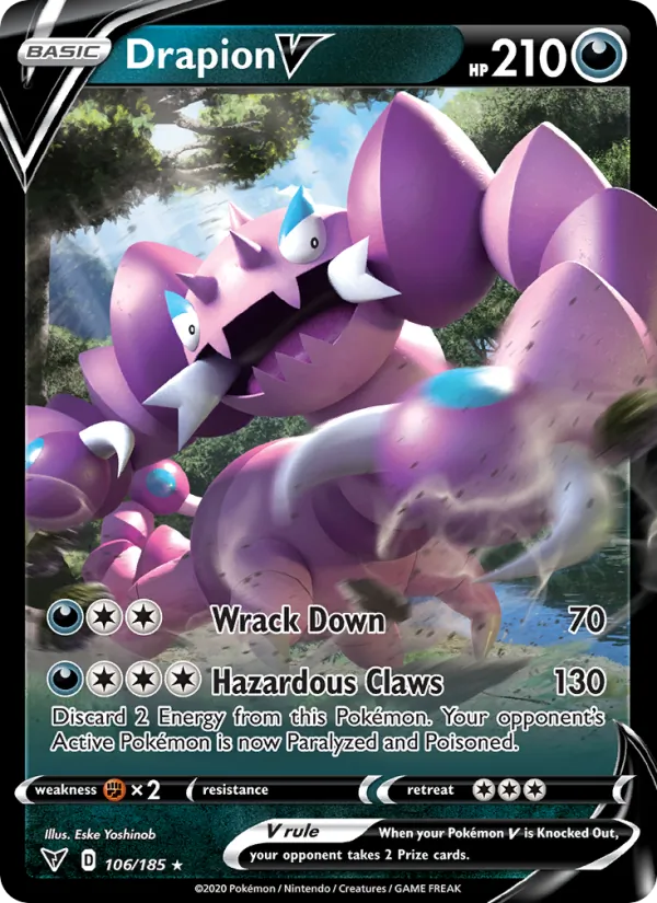 Drapion V Holo 106/185 Vivid Voltage Pokémon Card