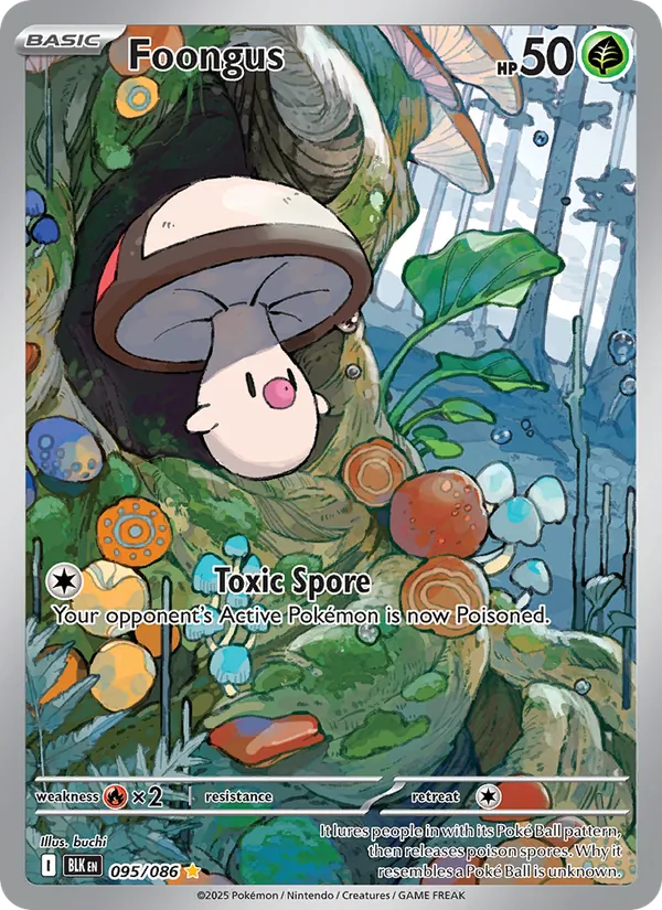 Foongus Holo 095/86 Black Bolt Pokémon Card