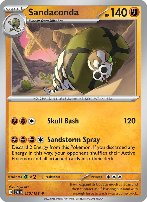 Sandaconda Non-Foil 120/198 Scarlet & Violet Pokémon Card