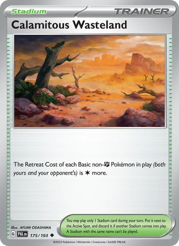 Calamitous Wasteland Non-Foil 175/193 Paldea Evolved Pokémon Card