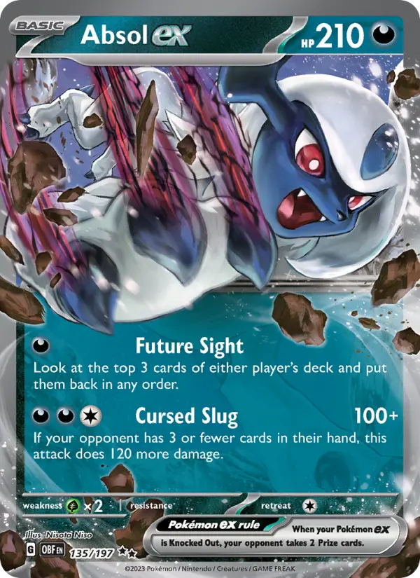Absol ex Holo 135/197 Obsidian Flames Pokémon Card