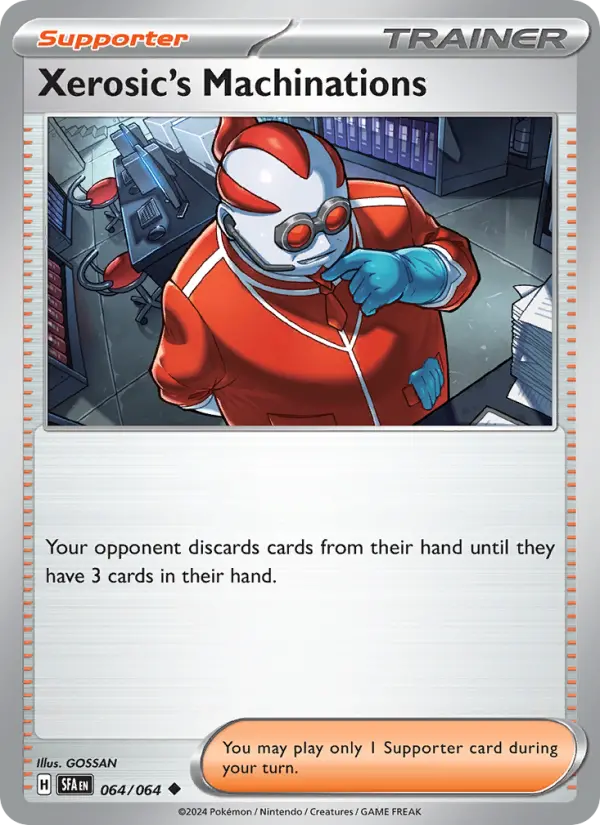 Xerosic's Machinations Non-Foil 064/64 Shrouded Fable Pokémon Card