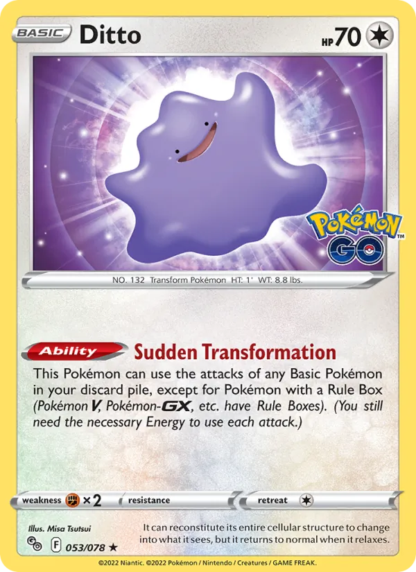 Ditto Holo 053/78 Pokémon GO Pokémon Card