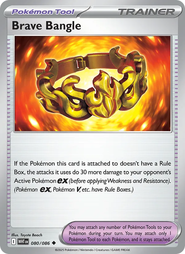Brave Bangle Normal 080/86 White Flare Pokémon Card