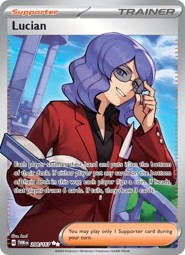 Lucian Holo 208/167 Twilight Masquerade Pokémon Card