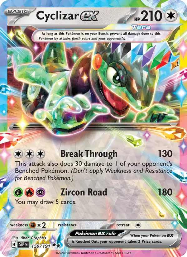 Cyclizar ex Holo 159/191 Surging Sparks Pokémon Card