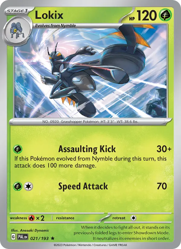 Lokix Holo 021/193 Paldea Evolved Pokémon Card