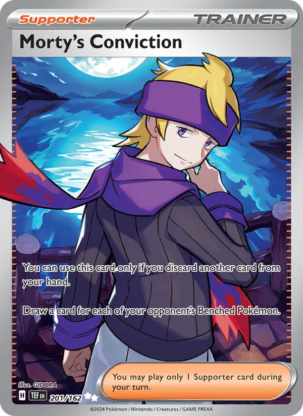 Morty's Conviction Holo 201/162 Temporal Forces Pokémon Card