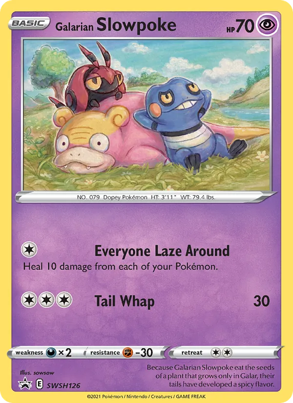 Galarian Slowpoke Holo WH126/307 SWSH Black Star Promos Pokémon Card