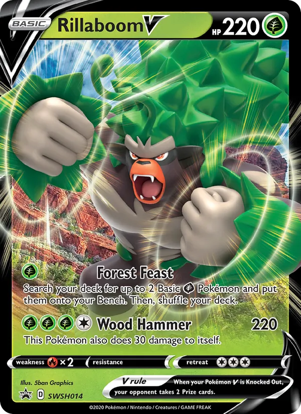 Rillaboom V Holo WH014/307 SWSH Black Star Promos Pokémon Card