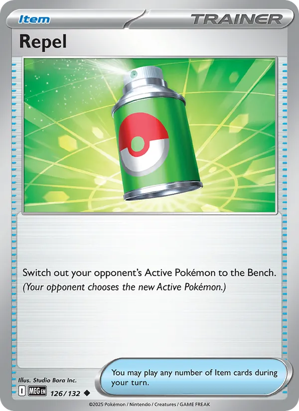 Repel Non-Holo 126/132 Mega Evolution Pokémon Card