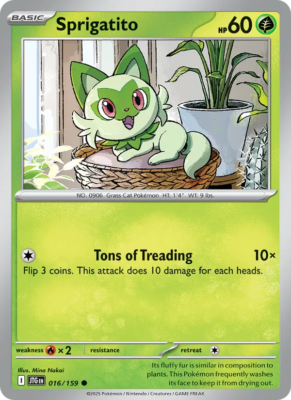Sprigatito Normal 016/159 Journey Together Pokémon Card