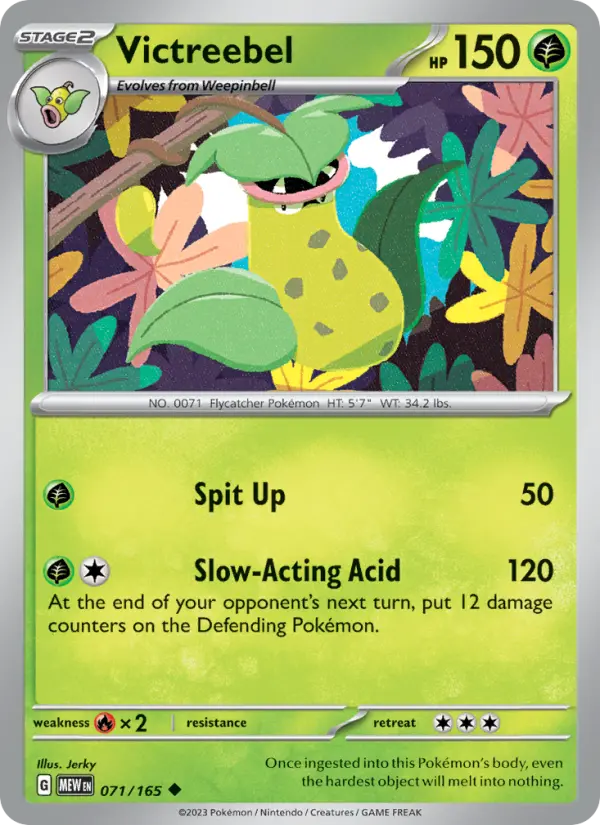 Victreebel Reverse Holo 071/165 151 Pokémon Card