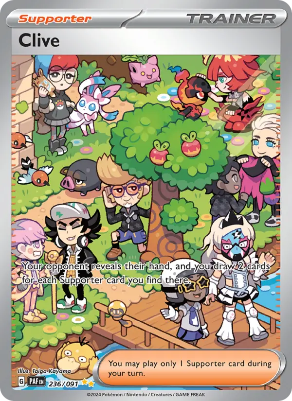 Clive Holo 236/91 Paldean Fates Pokémon Card