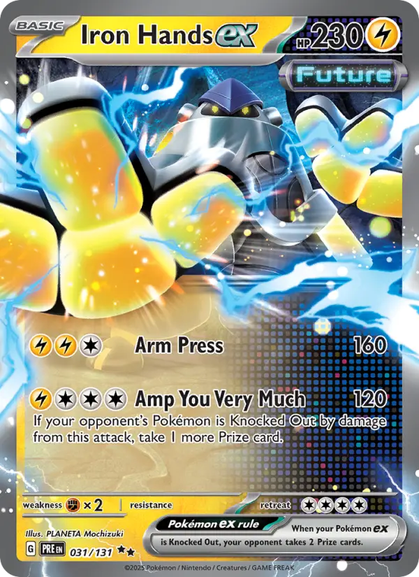 Iron Hands ex Holo 031/131 Prismatic Evolutions Pokémon Card