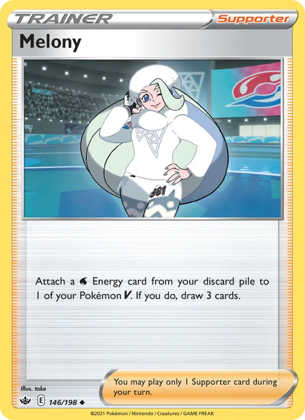 Melony Reverse Holo 146/198 Chilling Reign Pokémon Card