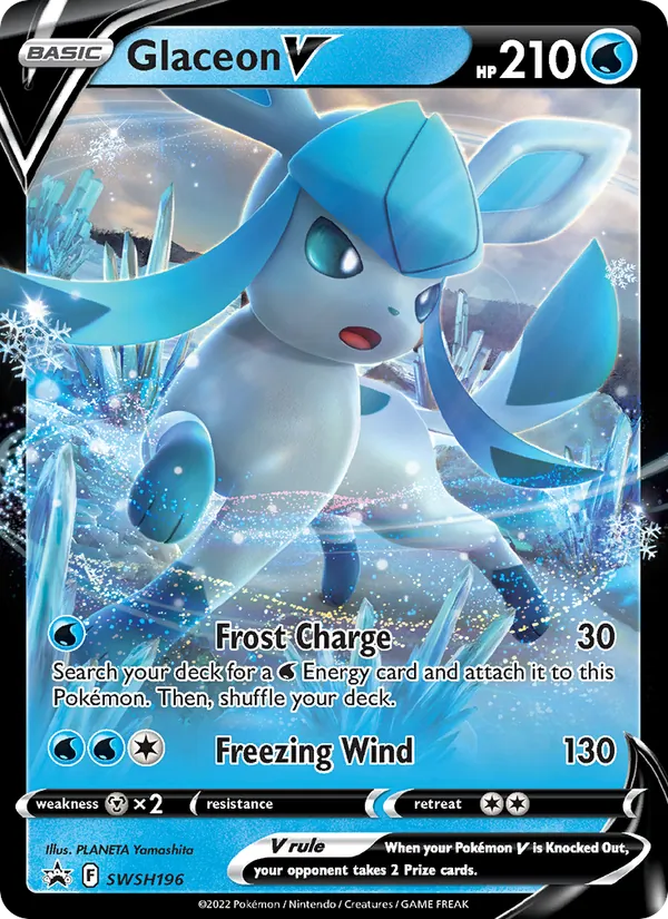 Glaceon V Holo WH196/307 SWSH Black Star Promos Pokémon Card