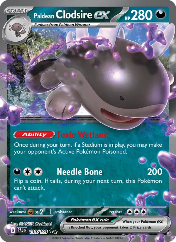 Paldean Clodsire ex Holo 130/193 Paldea Evolved Pokémon Card