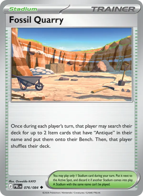 Fossil Quarry Reverse Holo 076/84 Pitch Black Pokémon Card