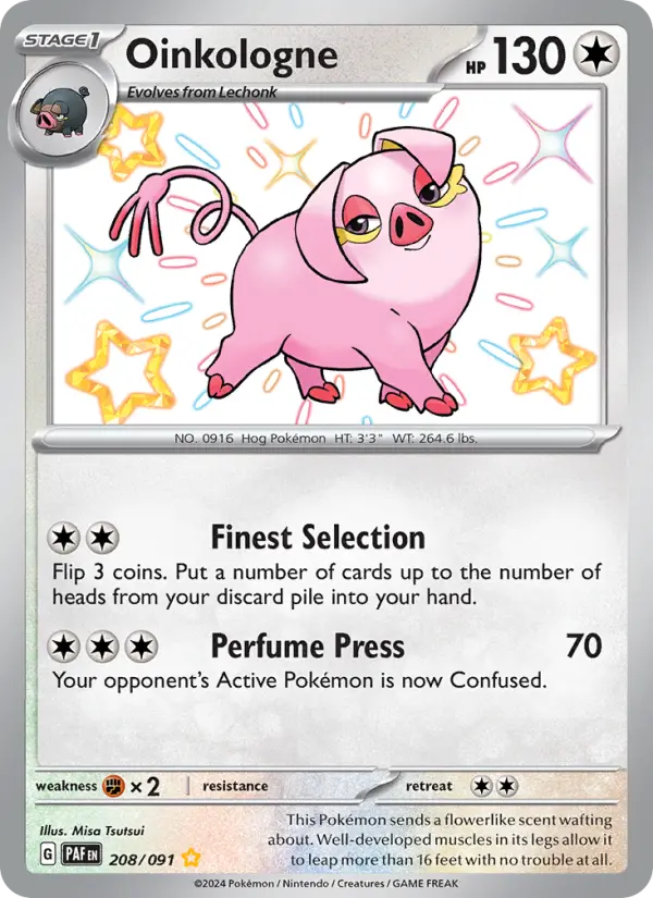 Oinkologne Holo 208/91 Paldean Fates Pokémon Card
