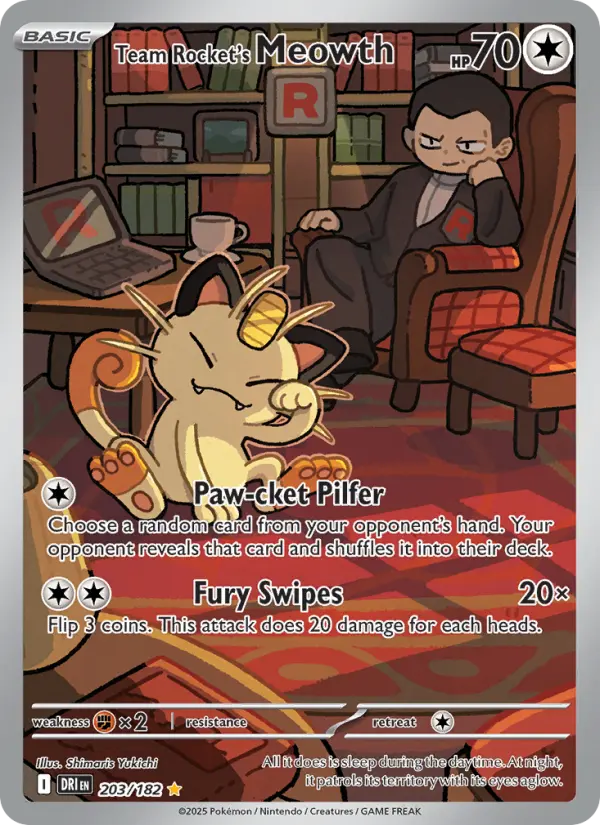 Team Rocket's Meowth (DRI) 203