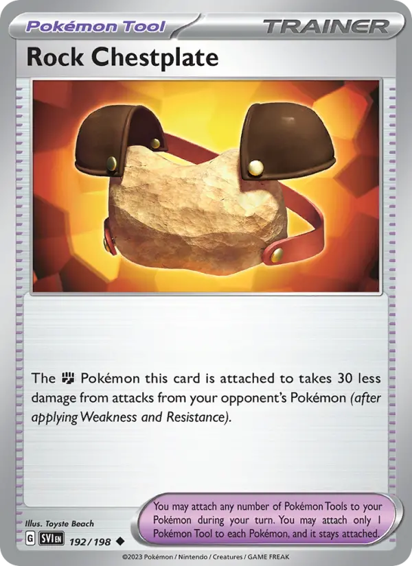 Rock Chestplate Non-Foil 192/198 Scarlet & Violet Pokémon Card