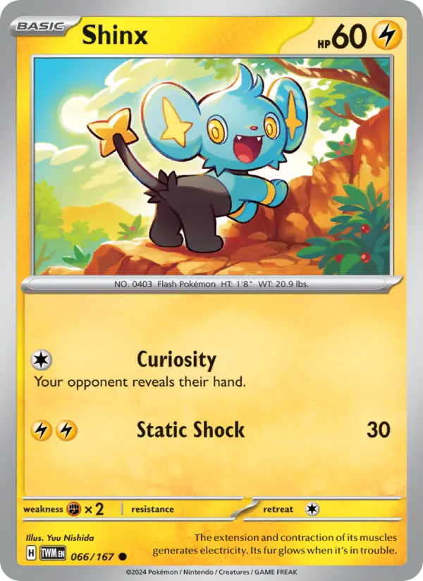 Shinx Reverse Holo 066/167 Twilight Masquerade Pokémon Card