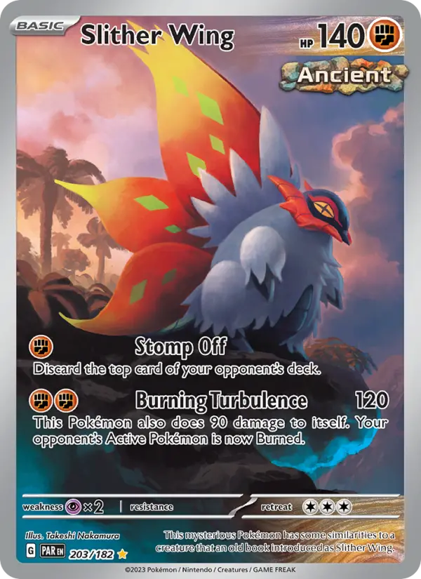 Slither Wing Holo 203/182 Paradox Rift Pokémon Card