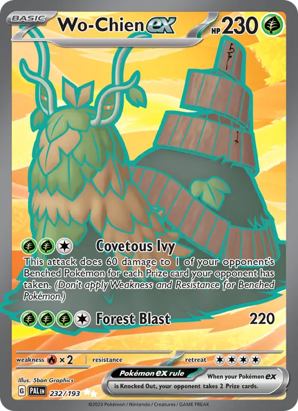 Wo-Chien ex Holo 232/193 Paldea Evolved Pokémon Card