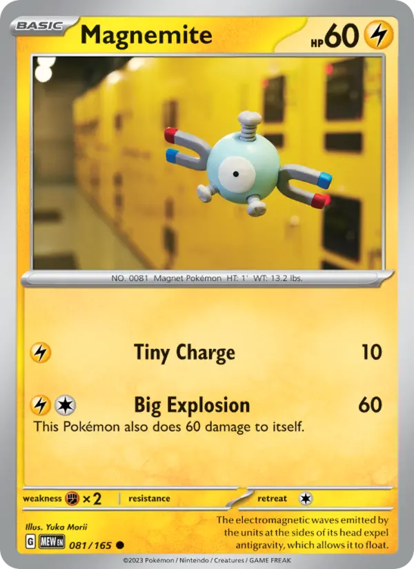 Magnemite Reverse Holo 081/165 151 Pokémon Card