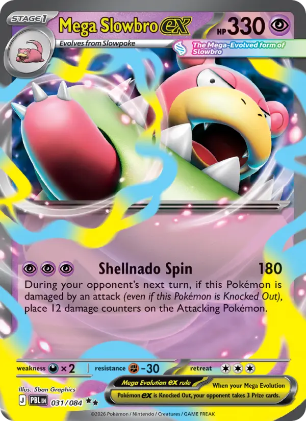 Mega Slowbro ex Holo 031/84 Pitch Black Pokémon Card