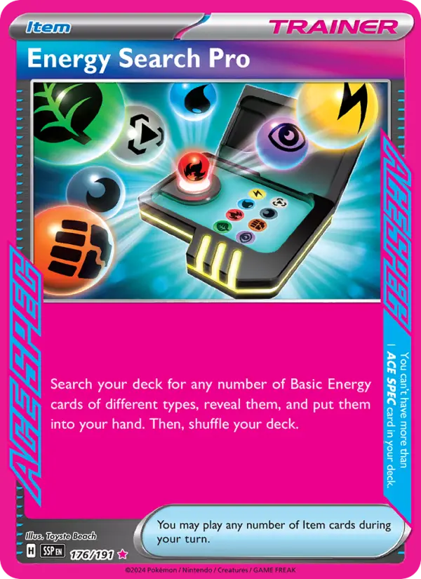 Energy Search Pro Holo 176/191 Surging Sparks Pokémon Card