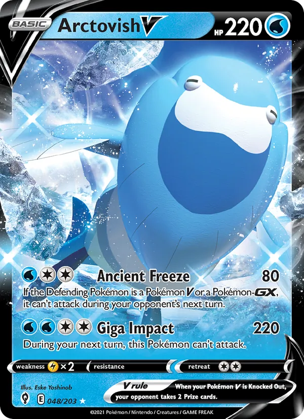 Arctovish V Holo 048/203 Evolving Skies Pokémon Card