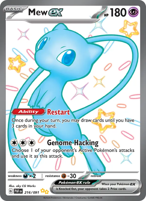 Mew ex Holo 216/91 Paldean Fates Pokémon Card