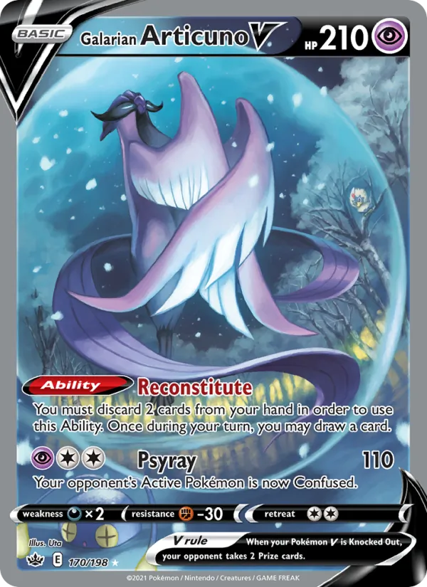 Galarian Articuno V Holo 170/198 Chilling Reign Pokémon Card