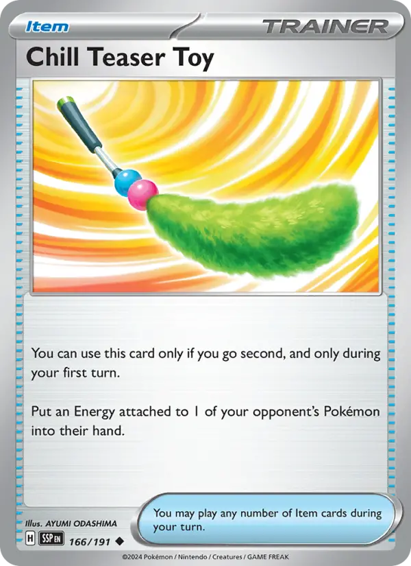Chill Teaser Toy Reverse Holo 166/191 Surging Sparks Pokémon Card