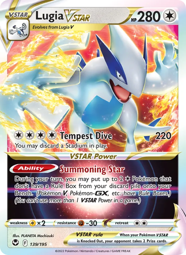 Lugia VSTAR Holo 139/195 Silver Tempest Pokémon Card