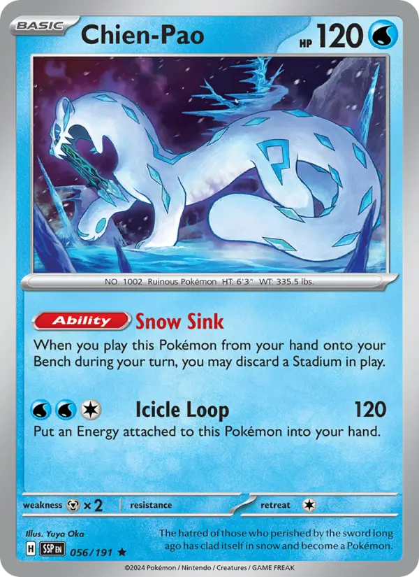 Chien-Pao Reverse Holo 056/191 Surging Sparks Pokémon Card