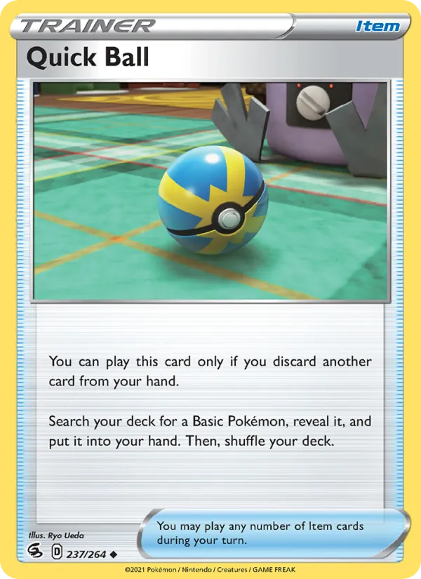 Quick Ball Reverse Holo 237/264 Fusion Strike Pokémon Card