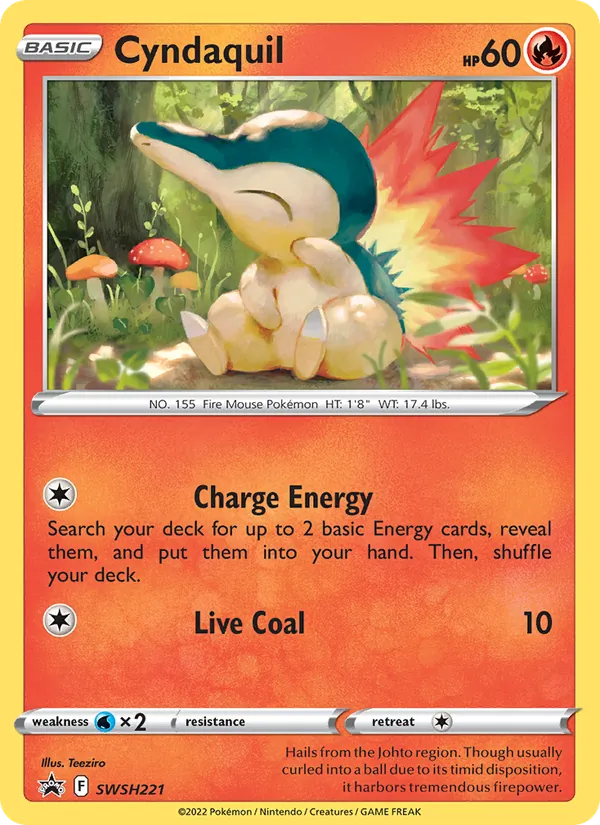 Cyndaquil Holo WH221/307 SWSH Black Star Promos Pokémon Card